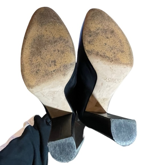 J.Crew Adele Leather Ankle Heel Boots, Zipper Closure, Black, Size 8.5 - Picture 7 of 13